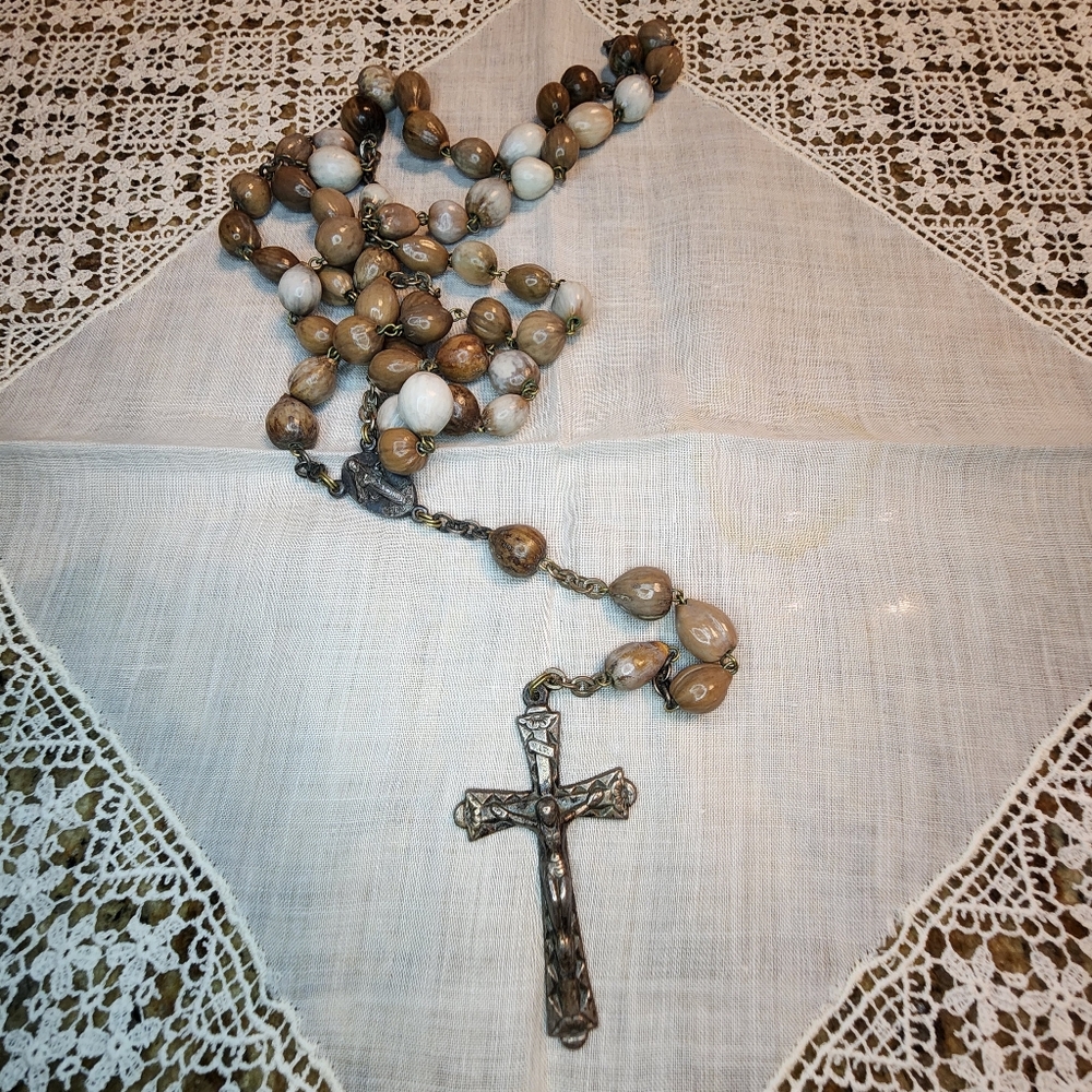 Job's Tears Seeds Vintage Rosary Perfect for Him or Her